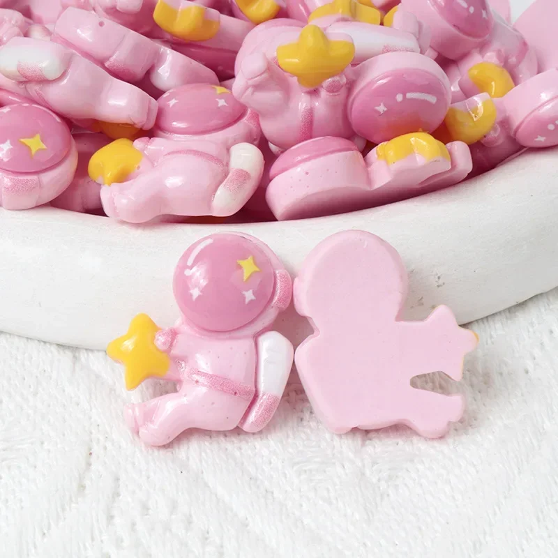 10/100pcs Resin Space Series Astronaut Alien DIY Pendant Craft Patch Children's Hair Tie Decorative Material Scrapbook - view 3