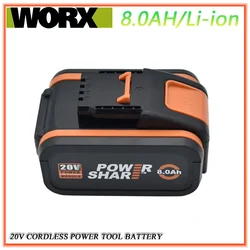 100% Original Worx WA3553 20V 8.0Ah Battery Cordless Power Tool Spare Batteriies WA3572 WA3553 WX390 WA3551 WX176 WX178 Battery