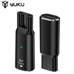 YUKU 8V HQ850 Type-C Shaver Charger Adapter Charging Converter for Philips Norelco Oneblade QP2530 QP2630 Electric Beard Trimmer