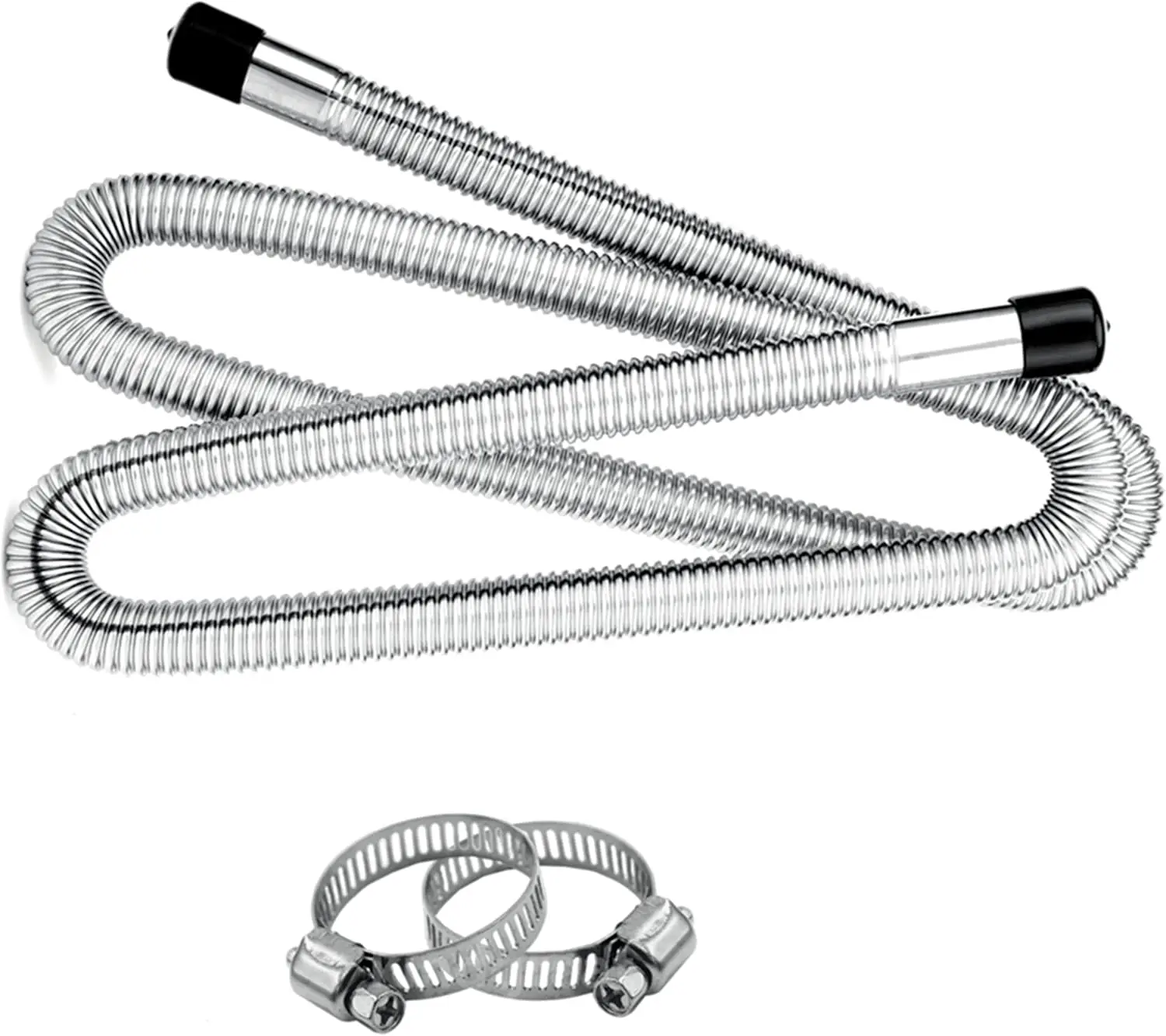 

1 упаковка 2,5 см, нагреватель выхлопной трубы из нержавеющей стали с крышками, длина 300 см для дизельных таборов