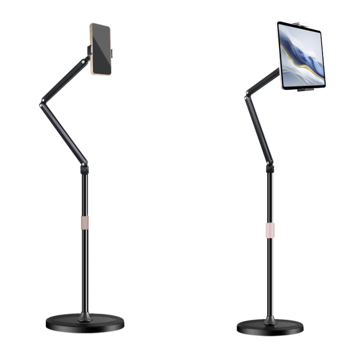 

2026 Commercial 360 Degree Rotating Adjustable Metal Lazy Floor Phone Holder Flexible Overhead Phone Mount for Video Bed Tablet