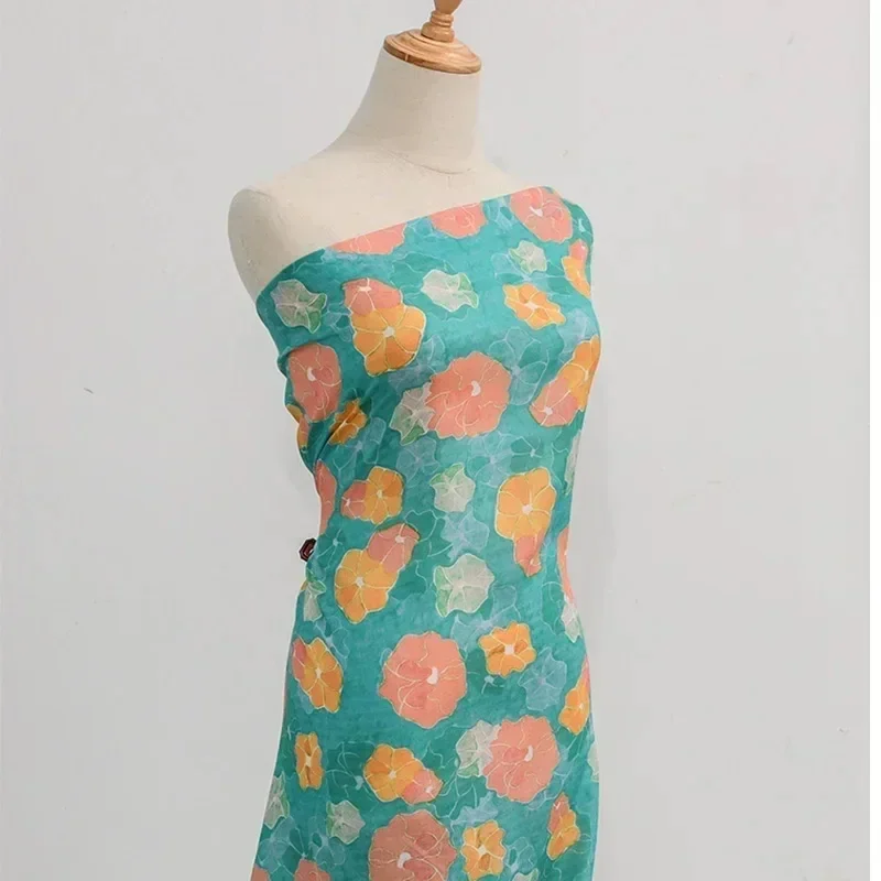 Premium 100% Pure Ramie Fabric with Rice Weave - Moisture-Control Textile for DIY Dress Design, Temperature Regulating & Quick