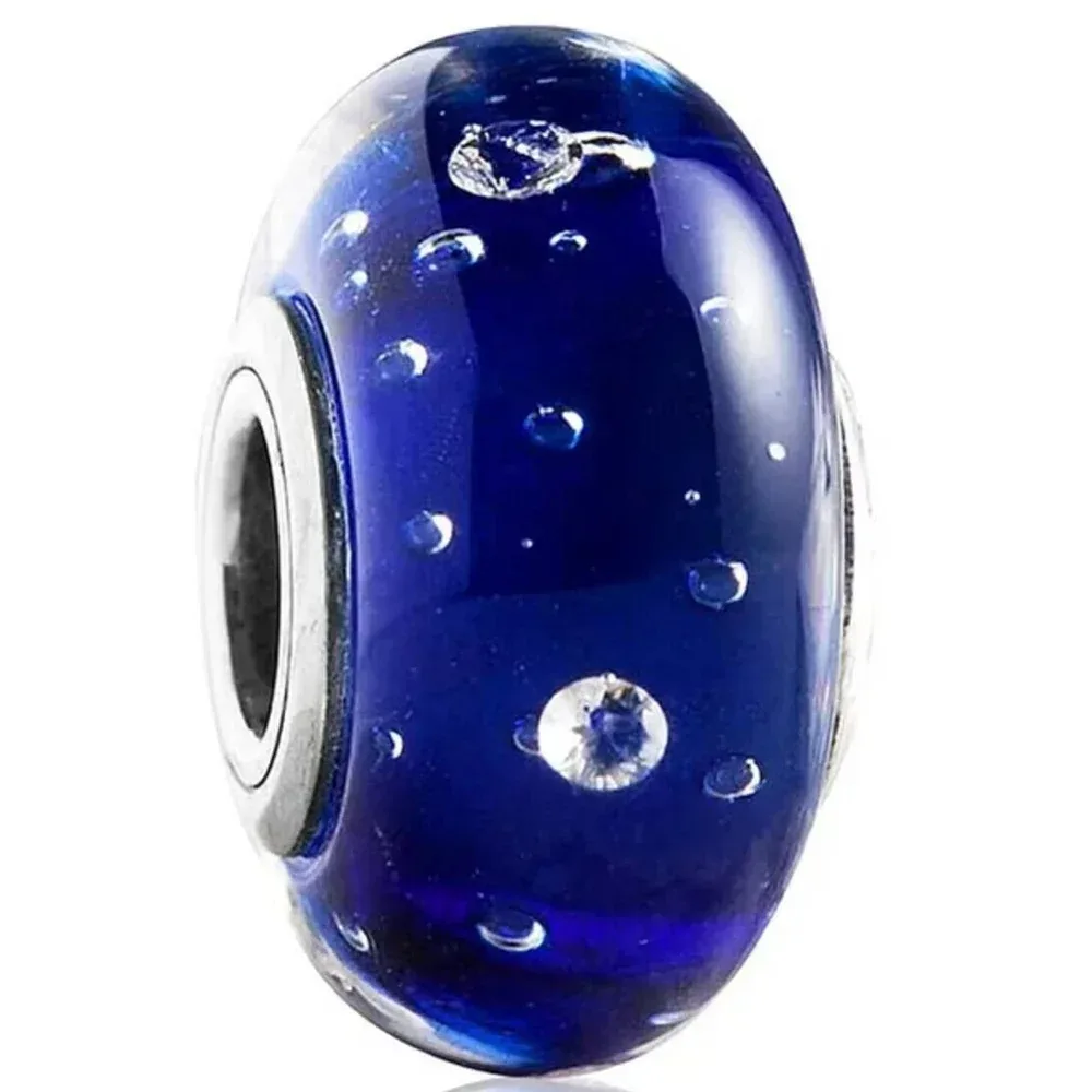 الصوفي الأرجواني سلسلة الخرز الزجاجي سلسلة 925 فضة سحر صالح DIY الكون سوار قلادة المرأة مجوهرات هدية