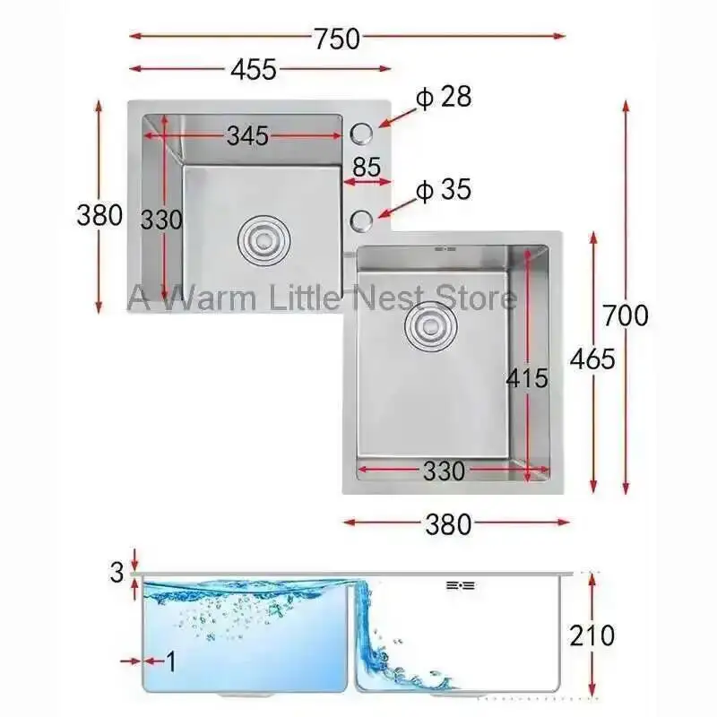

Modern Stainless Steel Kitchen Sinks Home Kitchen Novel Kitchen Accessories Large Double Slot Corner Special-shaped Kitchen Sink