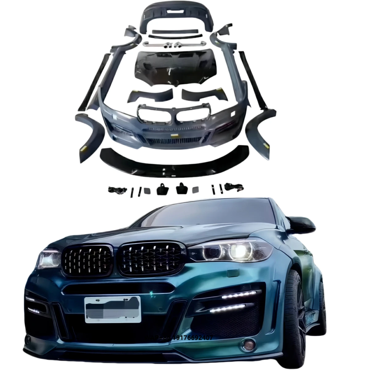 

X6 Wide Body Kit LM Car Bumper Hood Type Is Suitable for X6 F16 X6M F86