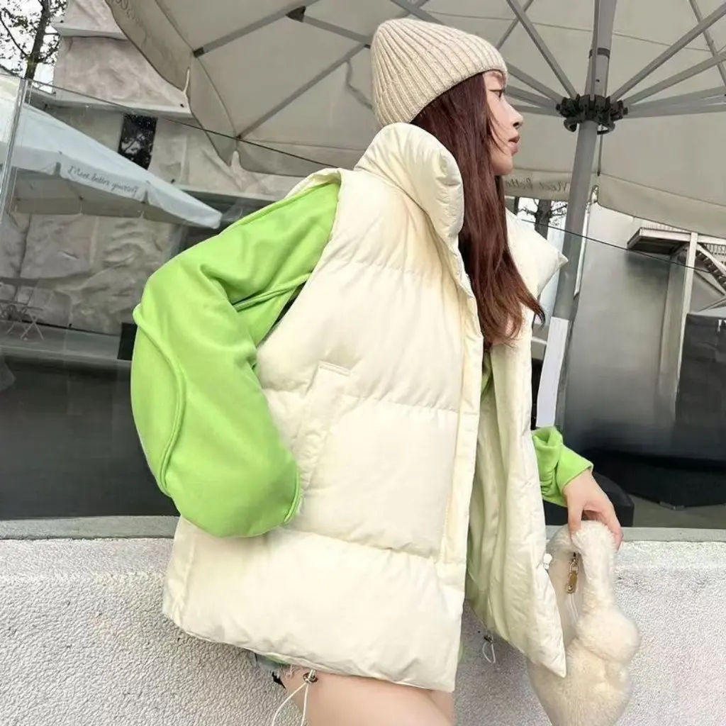 

Women's Short Down Cotton Vest Autumn Winter Loose Slimming Small Fragrance Style Versatile Outerwear Trendy Fashion Top