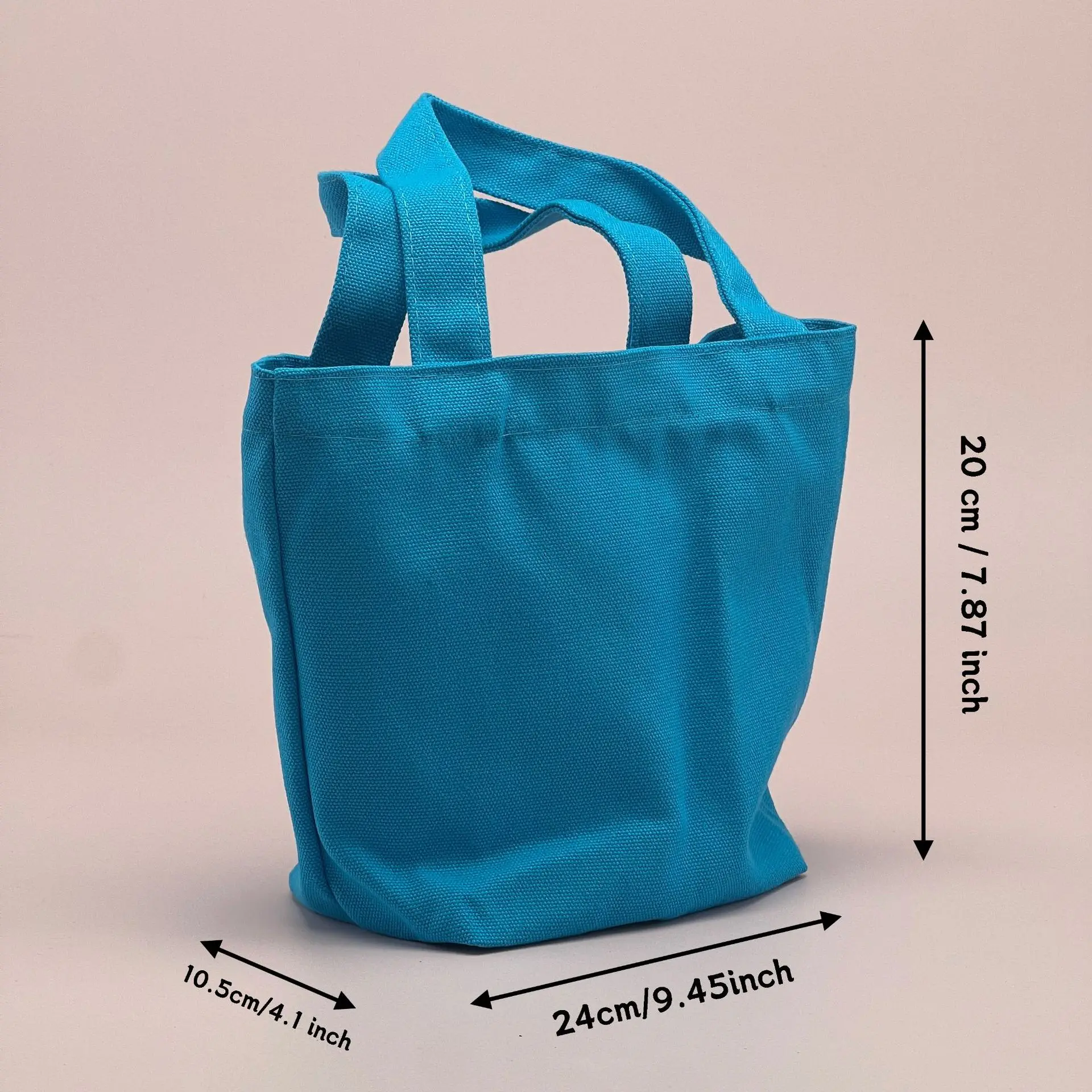 Colored Canvas Bag, Blank Customized Logo Handbag, Gift Shopping Pouch