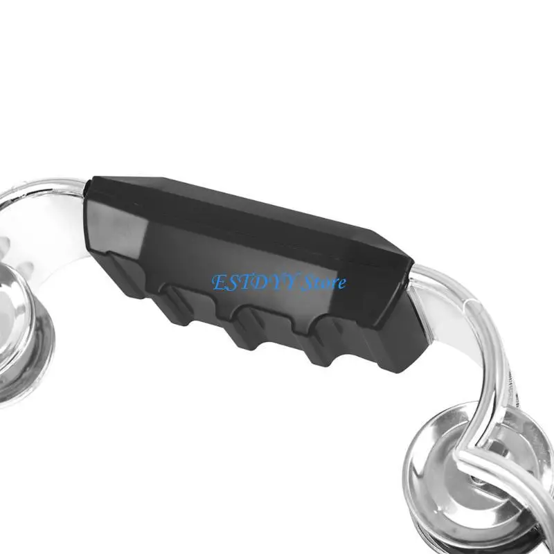 

G6DE Double Row Tambourine for Adult, Hand Held Percussion Tambourine with 16 Metal Bells Tambourines Percussion Instrument