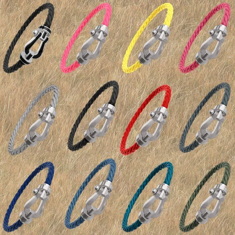 

2025 New 925 silver large-sized diamond-free U-shaped bracelet for women, suitable for daily wear at couple gatherings as a gift