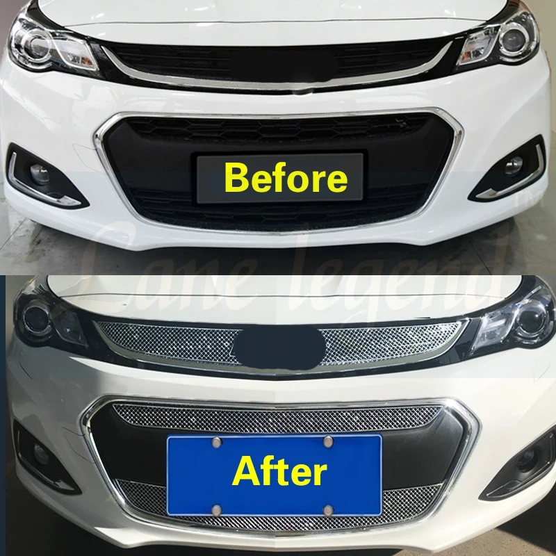 For Chevrolet Malibu 2016-2019 High Quality Stainless Steel Front Bottom Grille Grill Molding Cover Decoration Accessories Grill