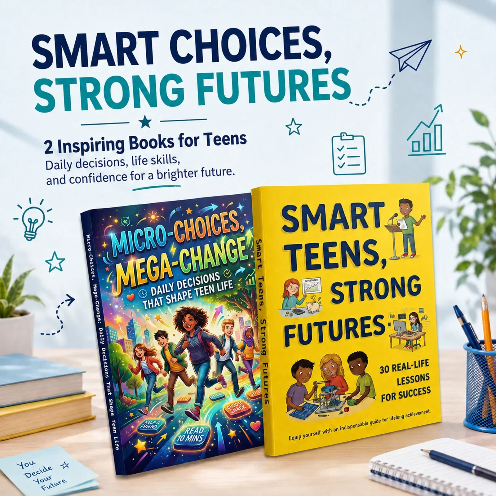 2-Book Set for Teens, Micro Choices Big Changes & 30 Success Lessons, Practical Life Skills Guide for Smart Decisions