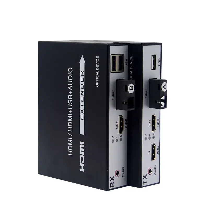 For  up to 20KM HD MI Fiber Optical Transceiver with Audio USB KVM Loopout