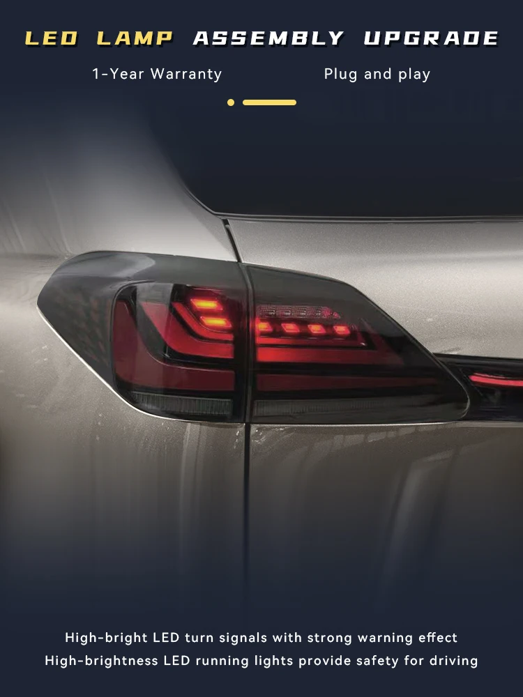 2PCS Car Lamps For Lexus RX270 RX350 RX450 RX330 RX440H 2009-2015 Tail Light DRL Brake Lamp Modified LED Taillight Plug And Play