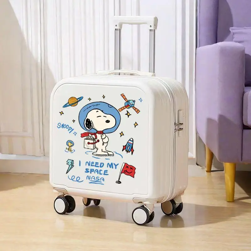 Luggage Box Snoopy Trolley Case Anime Student Large Capacity Suitcase Multifunctional Travel Boarding Box Cartoon Password Box