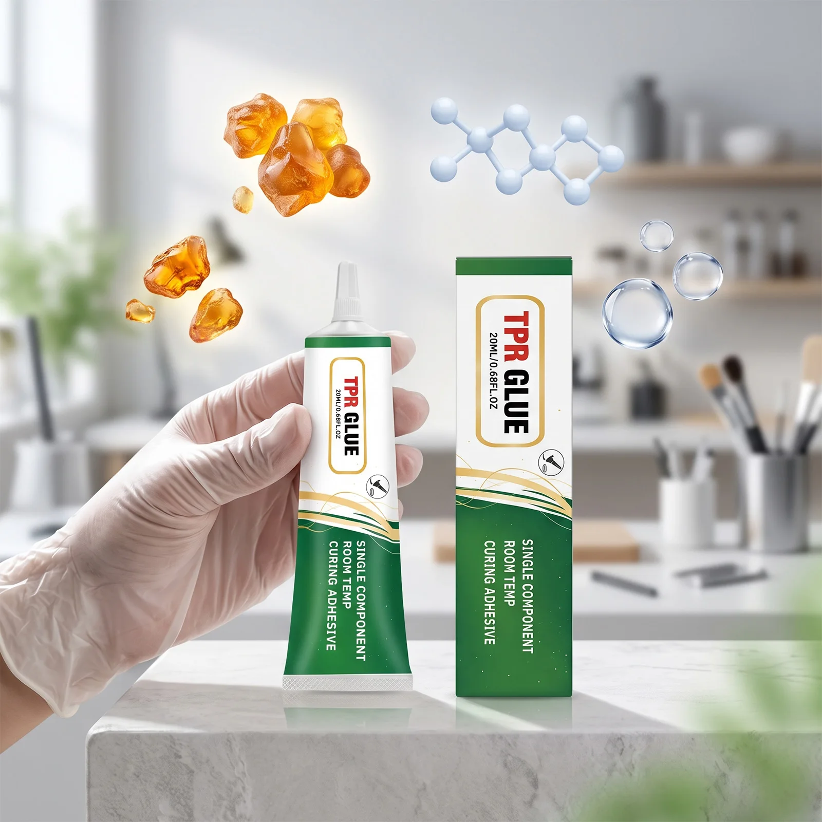 20ml TPR Flexible Adhesive Glue Multi Material Transparent Clear Bond DIY Handcraft Studio Room Temperature Curing Adhesive ﻿