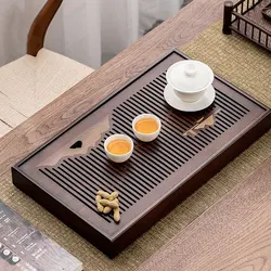 New Chinese Natural Bamboo Tea Tray Water Storage Kung Fu Tea Set  Dry Wet Dual Use Simple Tea Board Tea Storage Tray