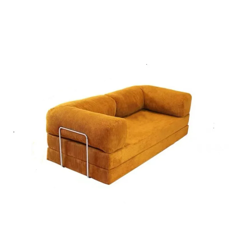 Maillard retro style, corduroy, living room small apartment, folding lazy fabric sofa bed combination