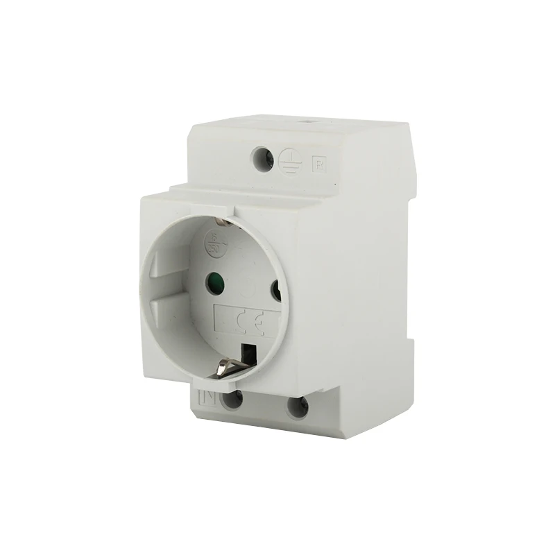 

Anssin Schuko Socket, Built-in Socket, DIN Rail Protected Contact Socket, 35mm Modular Mounting AC Power Outlet Plug