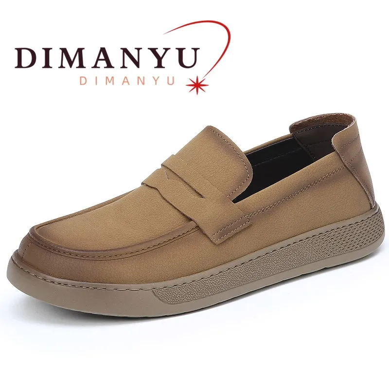 DIMANYU Men's Casual Genuine L - Suede Loafers Men บทวิจารณ์และราคา