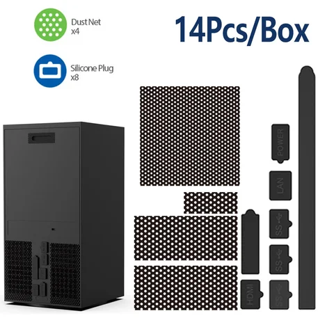 14Pcs Dust Plug for Xbox Series X Console Dust Proof Mesh Filter Jack…
