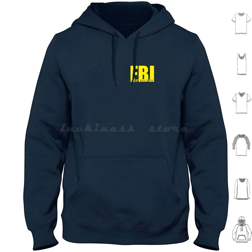 Burt Fbi Logo Hoodie cotton Long Sleeve Burt Fbi Parks Parks And Rec Parks And Recreation Andy Dwayer Amy Poheler