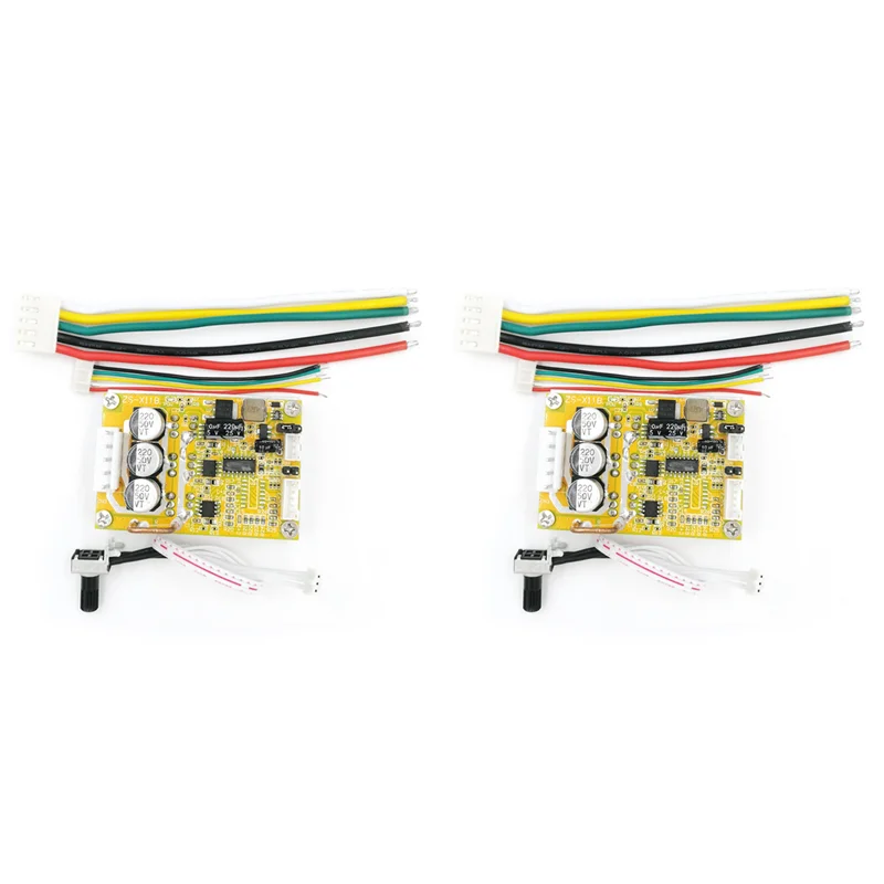 

AS60-2Pcs DC 5-36V 350W BLDC Three-Phase Brushless (With Hall) Motor Controller Brushless Sensor Motor Driver