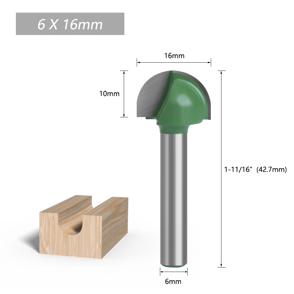 LAVIE Fräser-Set, 4/5 Stück, 6 mm Schaft, Kugelkopffräser, Rundfräser, Boxfräser, Vollhartmetall, CNC-Radiusfräser – Detail 3