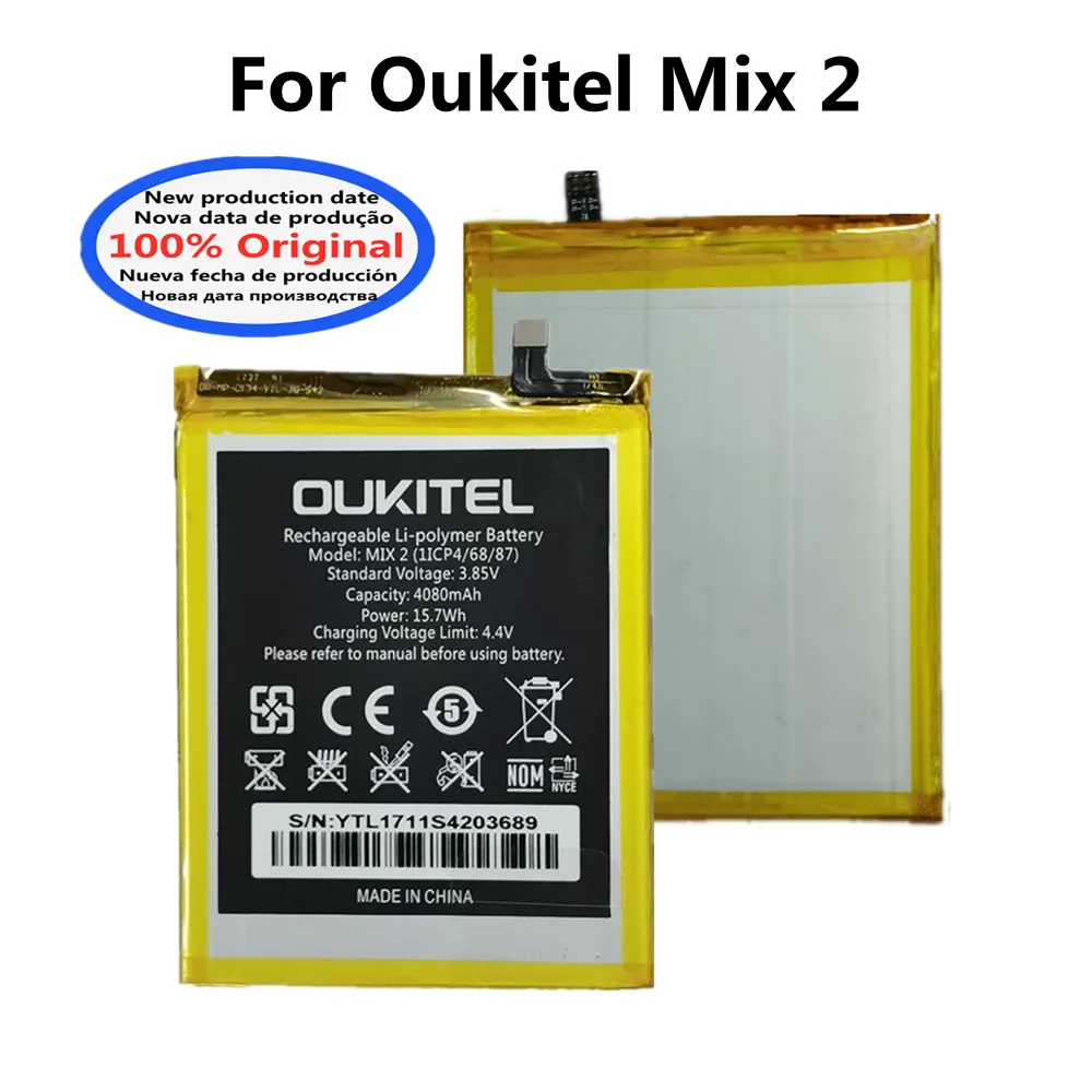 

4080mAh New 100% Original Battery For Oukitel Mix 2 Mix2 Phone Bateria Batteries