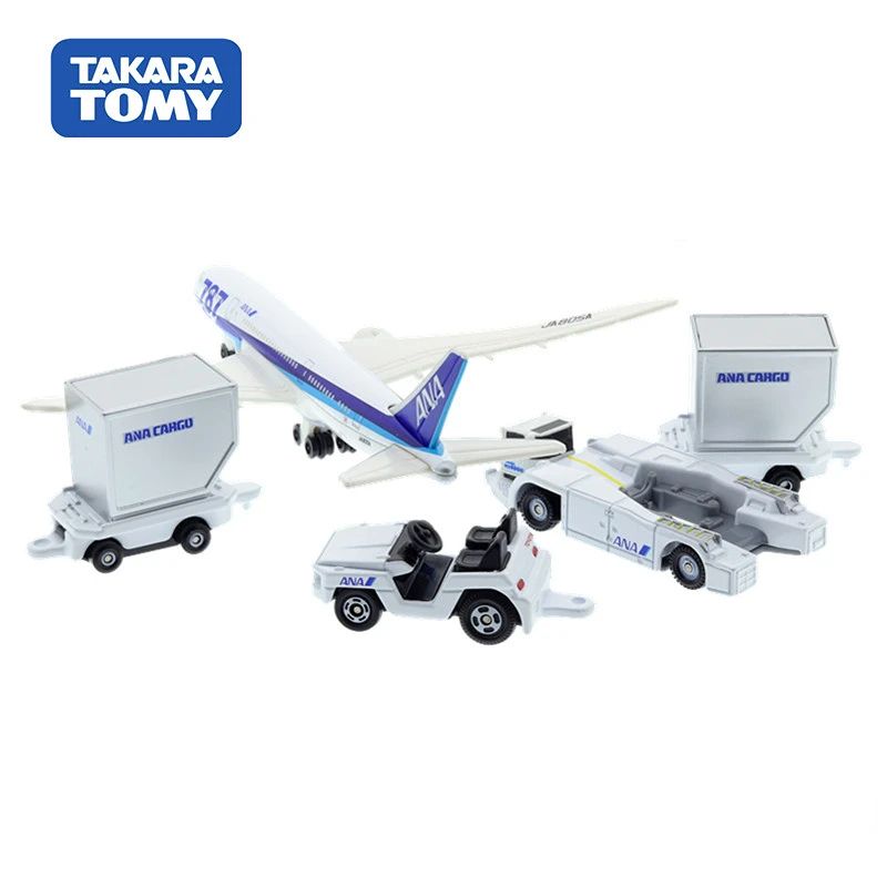 TAKARA TOMY Tomica Boeing 787 Flughafen-Set, Gepäckanhänger, Modell, ANA/JAL, Legierung, Spielzeug, Kraftfahrzeug, Druckguss-Metallmodell, Kindergeschenke