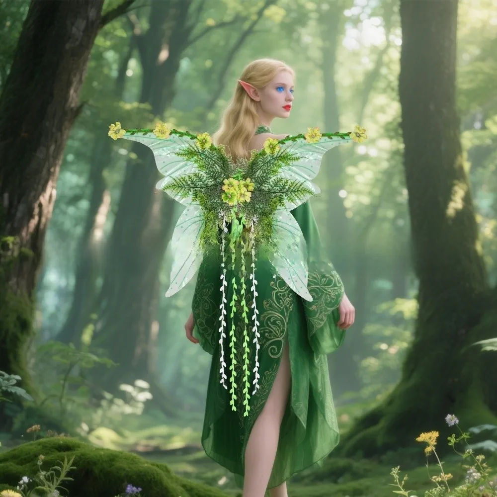 Creative Flower Butterfly Wing Cosplay Props Sparkle Cosplay Wing Large Dress-up Cosplay Costumes Party