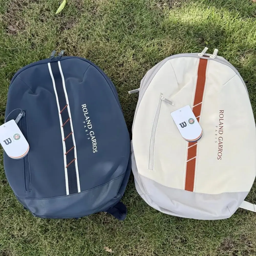 

2025 Wilson 2PK Tour Roland Garros Rucksack vintage tennis racket backpack Tennis Racket Bag Accessories Bag for Men and Women
