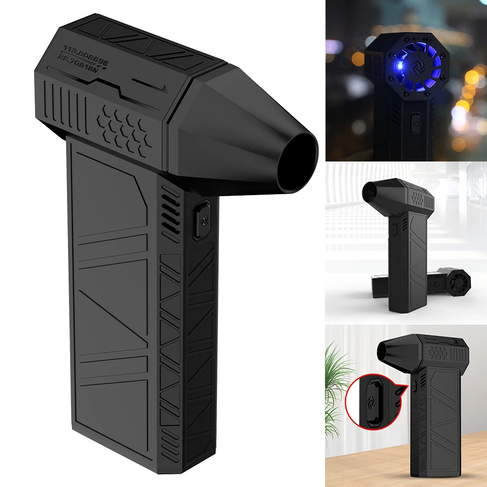 Mini Turbo Jet Fan Turbo Gewelddadige Fan met LED Licht Hoge Snelheid Duct Fan Luchtblazer 130000 RPM Computer Toetsenbord Cleaner