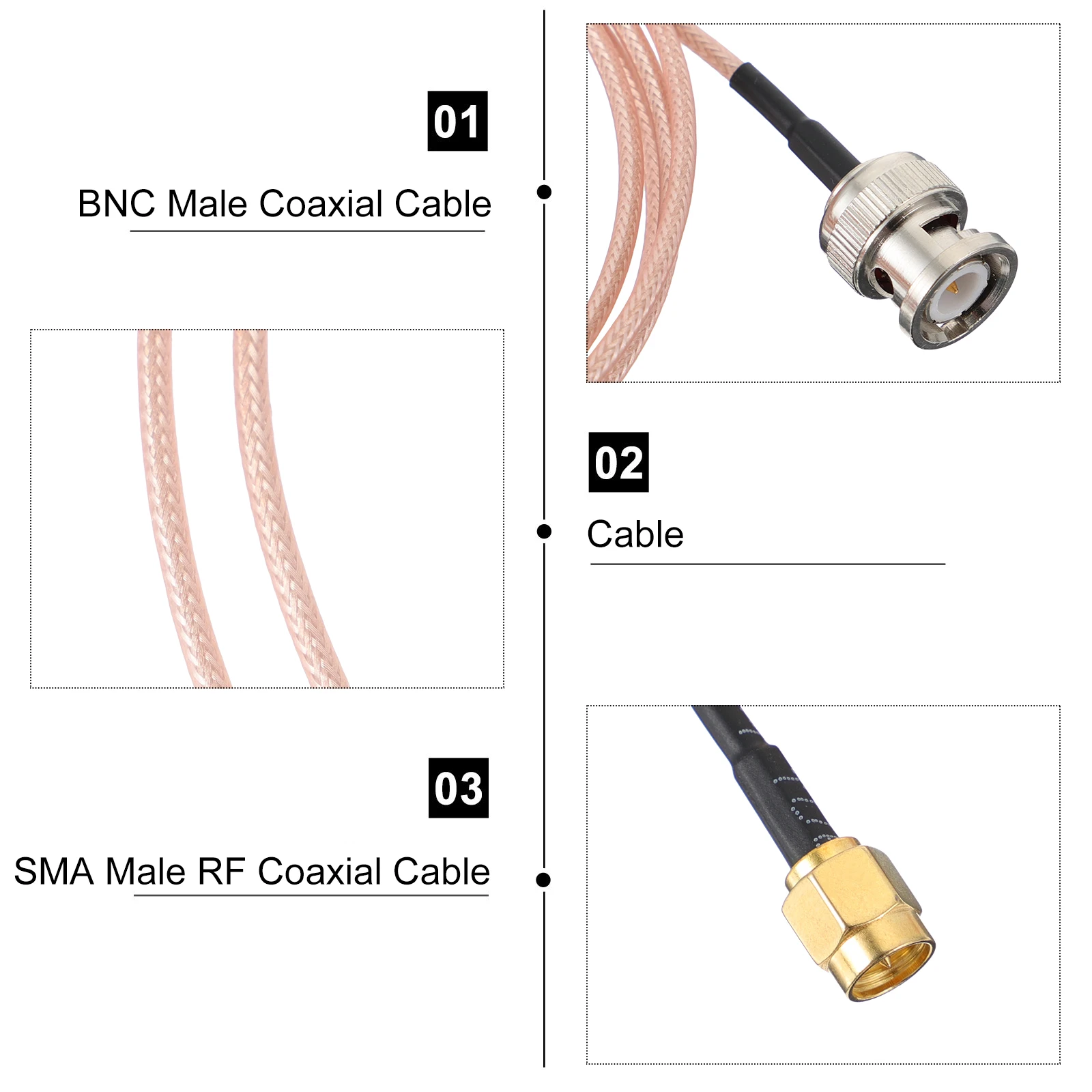 

Male to SMA Male Cable Coax Cable Antenna Radio Cable Antenna Adapter Cable Cable