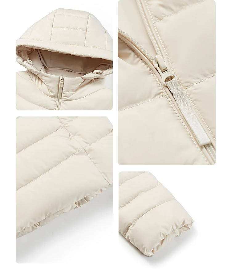BOSIDENG New 90% Down Jacket for Women Light Jacket Hooded Jacket