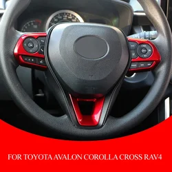 Car Steering Wheel Panel Decoration Cover Sticker For Toyota Avalon Corolla Cross RAV4 R AV4 2019-2024 Accessories