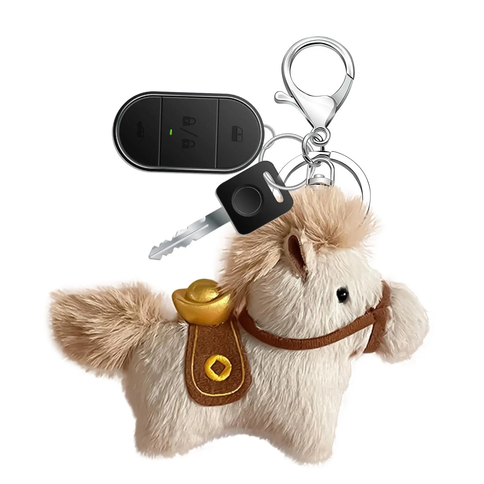 Porte-clés mignon 4 pouces, pendentif Souvenir, Animal mignon, porte-monnaie, mascotte de l'année du cheval, porte-clés du zodiaque chinois pour sac à dos