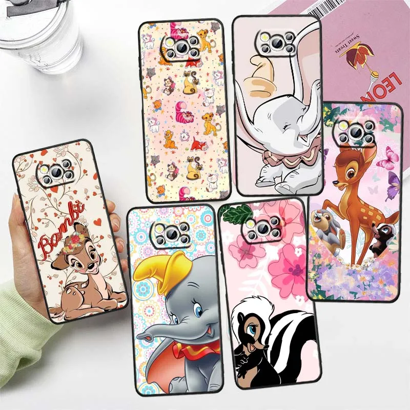 

Disney Animals Cute For Xiaomi Mi Poco F3 F4 F5 F6 X3 X4 X5 X6 X7 M3 M4 M5s M5 M6 GT Pro 5G Black Cover Phone Case