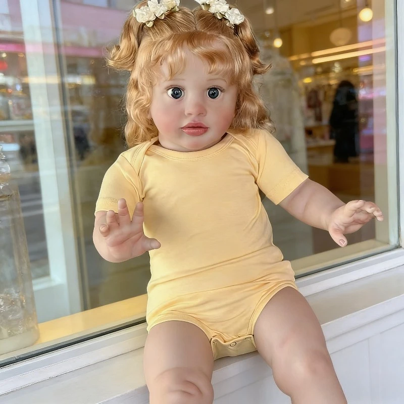 

66cm Cotton Body Collectible Art Doll Pippa Blonde Hair Girl Doll Hand Detailed Painting Toy