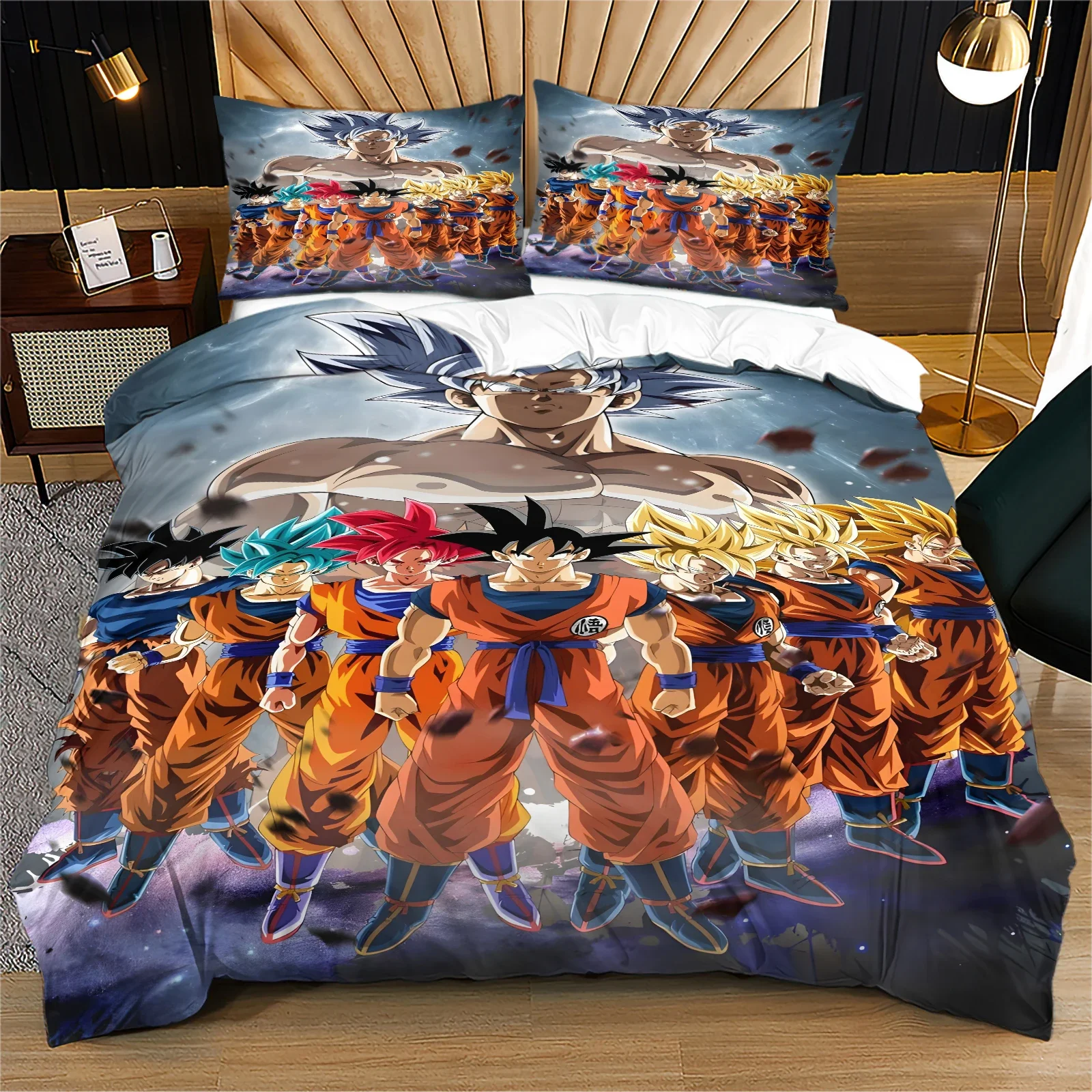 

Anime 3D-Dragon-Ball Pattern Bedding Set Pillowcases 2/3pcs Duvet Cover Kids Teen Bedroom All Season Decorative Bed Set