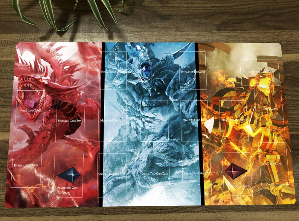 

YuGiOh Duel Playmat Obelisk the Tormentor & The Winged Dragon Slypher TCG CCG Mat Trading Card Game Mat Mouse Pad Table Desk Mat