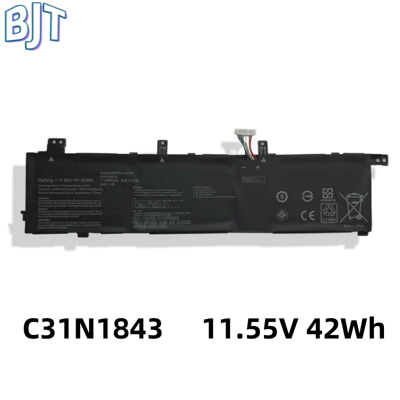 

11.55V 42Wh New C31N1843 Laptop Battery For ASUS VivoBook S14 S432 S432FA S432FL S15 S532 S532FA S532FL X432FA X532FL 3Cell