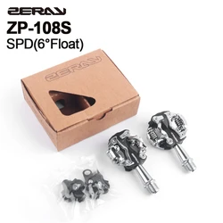 ZERAY ZP-108S Cycling Road Bike MTB Clipless Pedals Self-locking Pedals SPD 6°Float Compatible Pedals Bicycle Self-Locking Pedal