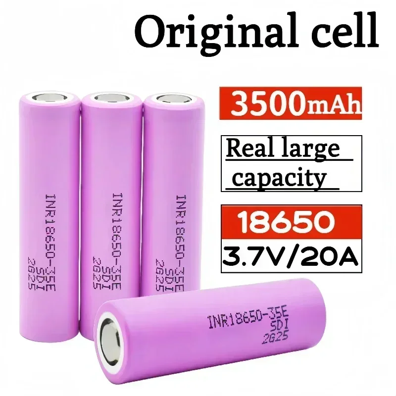 35E 18650 Batterie 18650 35E 3500mAh 3.7V 20A 18650 Lithium - Ion De Haute Puissance Origine Outil Electrique 35E INR