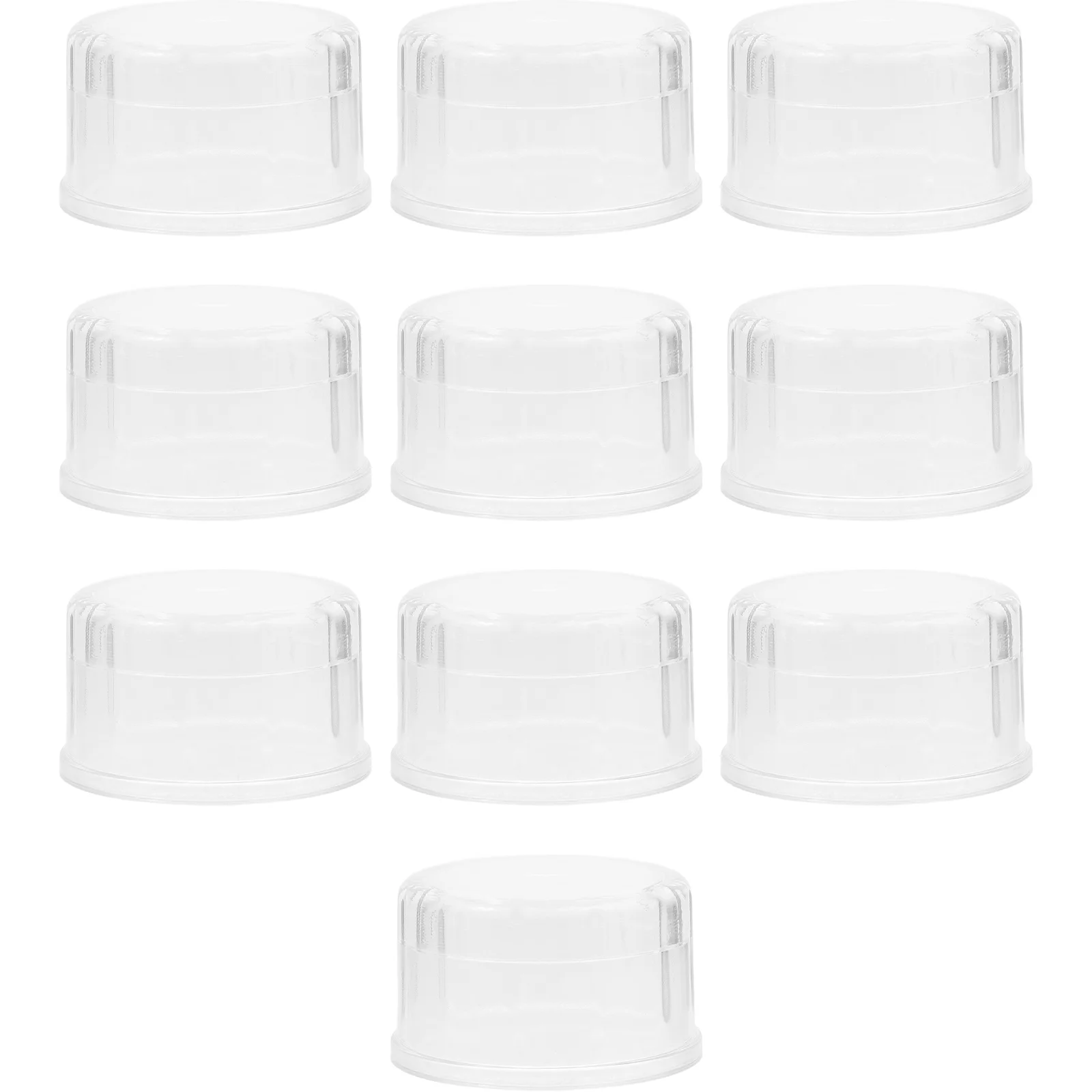 10 Pcs Lids For Cup Non Spill Cap Cocktail Shaker Tumbler Glass Cover Plastic Press Attachment Covers