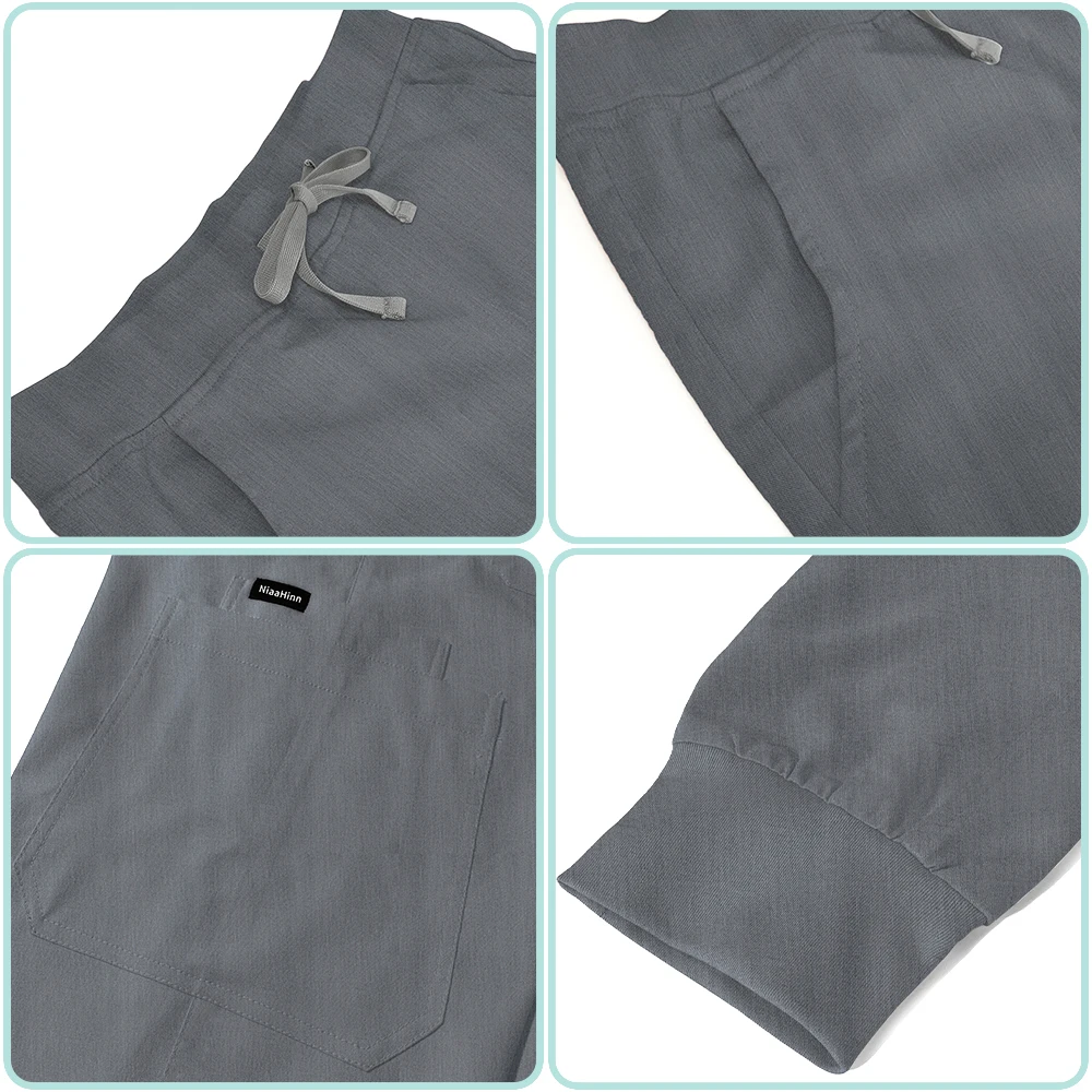 Scrub medico pantaloni da lavoro chirurgici Unisex medico infermiere uniformi Bottoms pantaloni da jogging elastici dentista negozio di animali pantaloni di bellezza