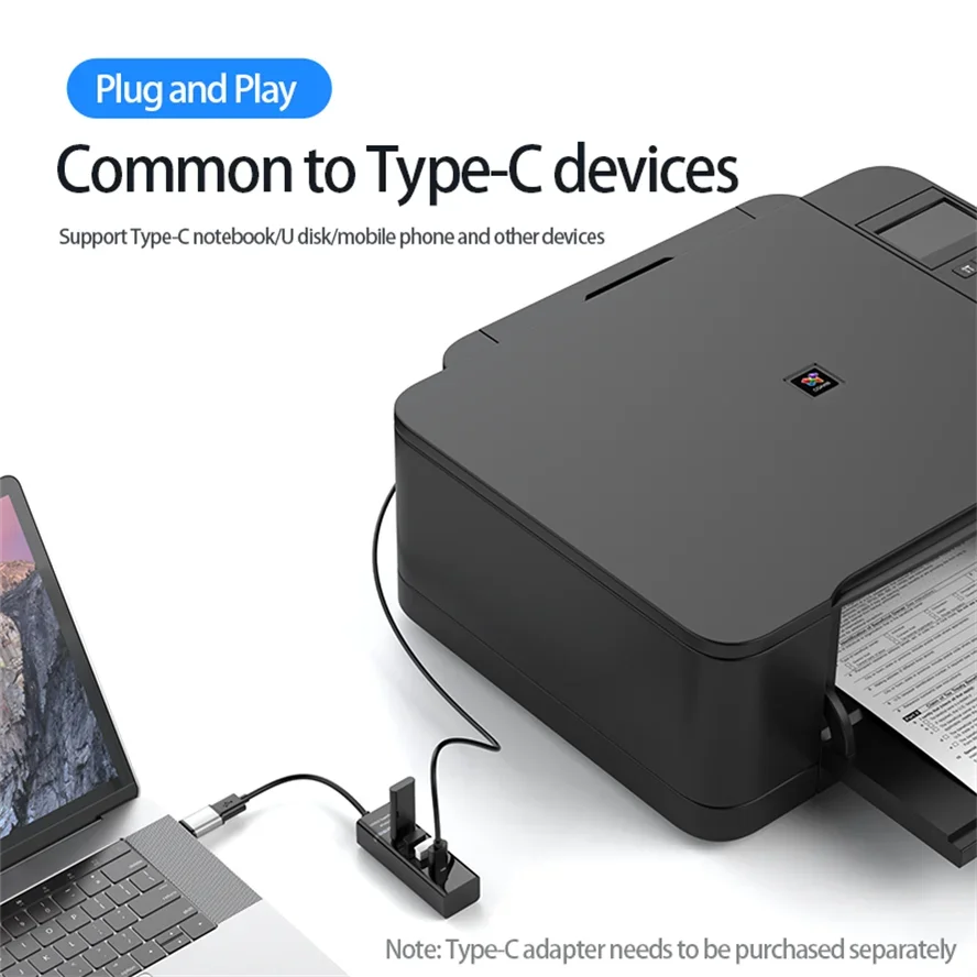 Hub USB 3,0 de 4 puertos, expansor de adaptador divisor de alta velocidad para PC, Accesorios de ordenador, concentrador multipuerto para portátil,