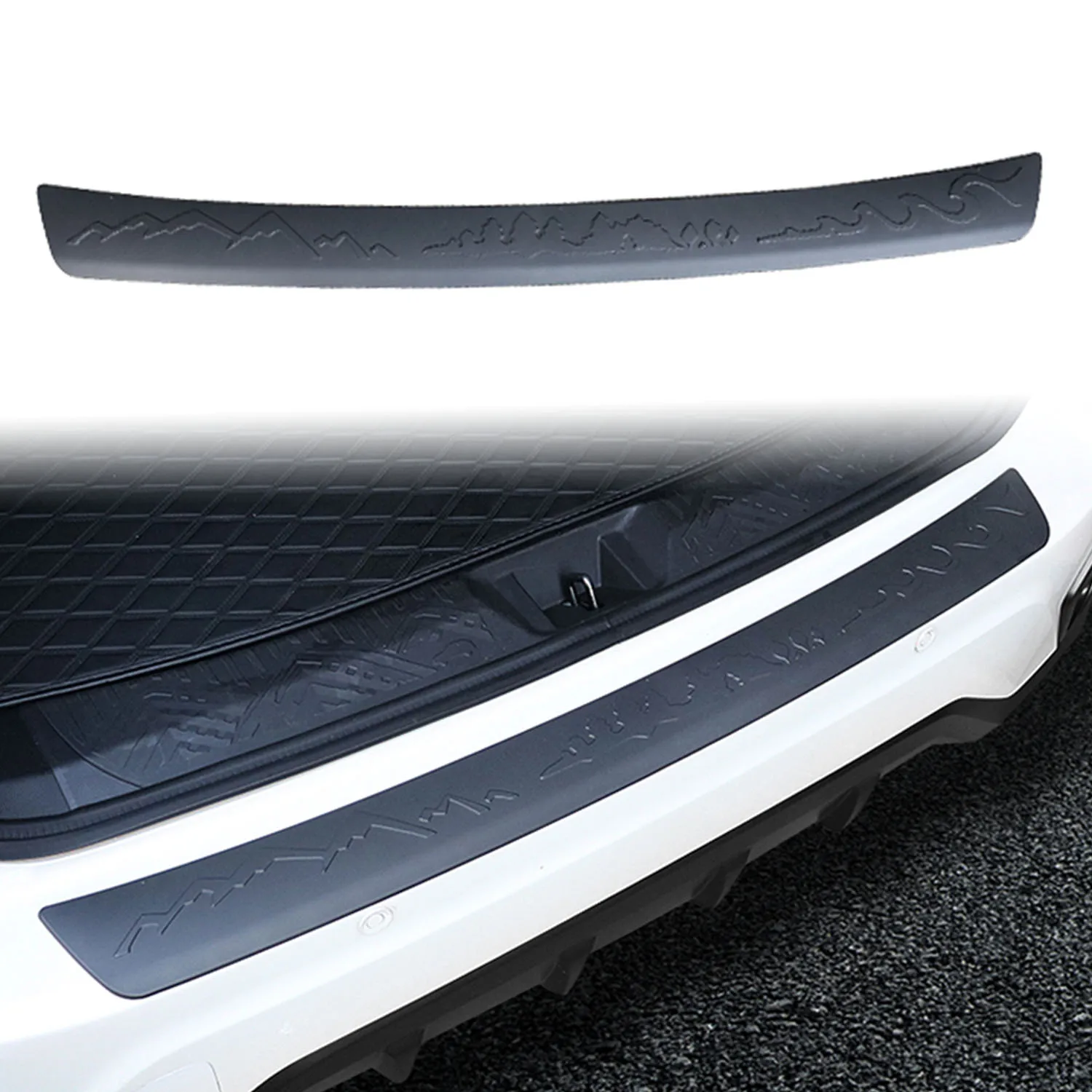 

Для Subaru Crosstrek GU 2024 2025 Автомобильный черный задний багажник, внешний бампер, защита на порог, крышка, аксессуары из АБС-пластика, 1 шт.