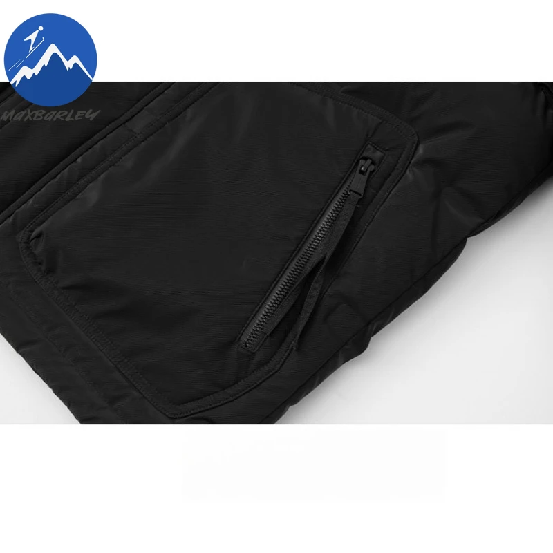 Maxbarley 2026 الرجال سترة قصيرة أسفل العلامة التجارية سميكة يندبروف الأبيض بطة أسفل معطف الشتاء الرجعية الدافئة الوقوف طوق سترة السمك المنتفخ