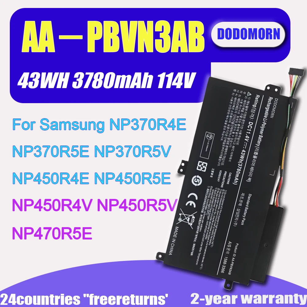 New AA-PBVN3AB Battery For SAMSUNG NP370R4E NP370R5E NP370R5V NP450R4E NP450R5E NP450R4V NP450R5V NP470R5E NP510R5E