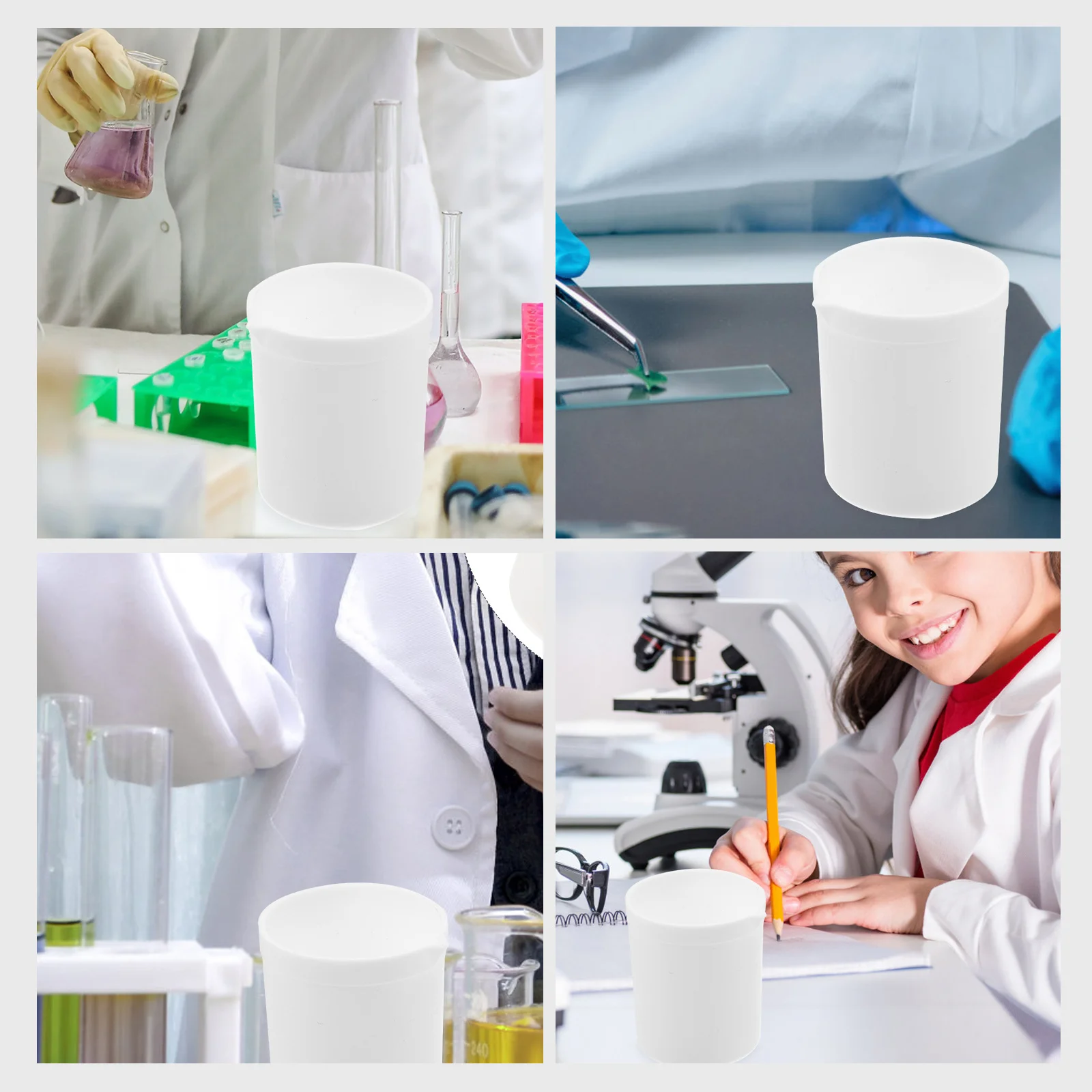 

250Ml Ptfe Beaker Reusable Lab Equipment High Temperature Resistance 280°C Measuring Cup For School Home Laboratory Teaching Use